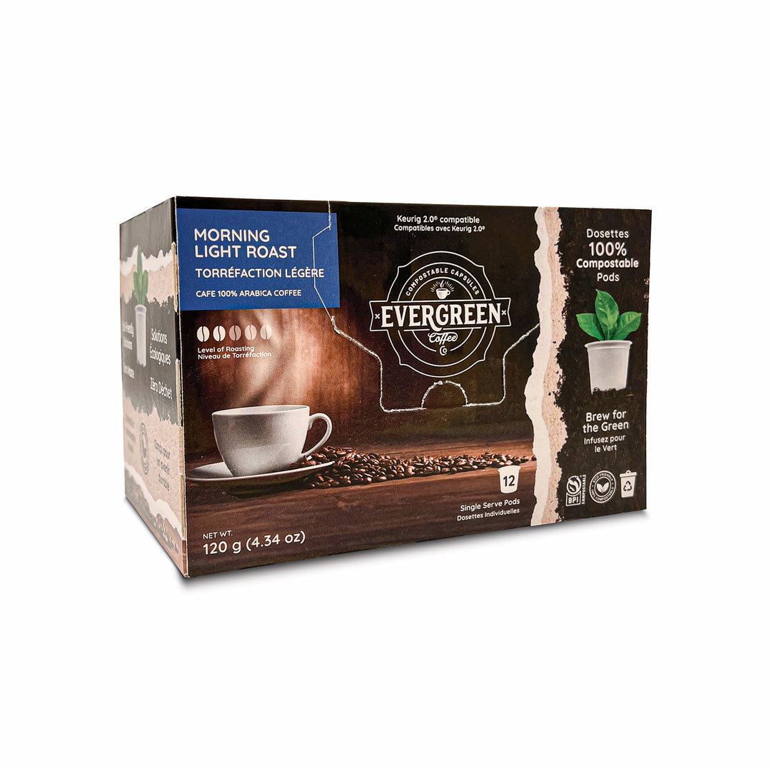 72 Light Roast Morning Blend Compostable Single Serve Coffee Pods